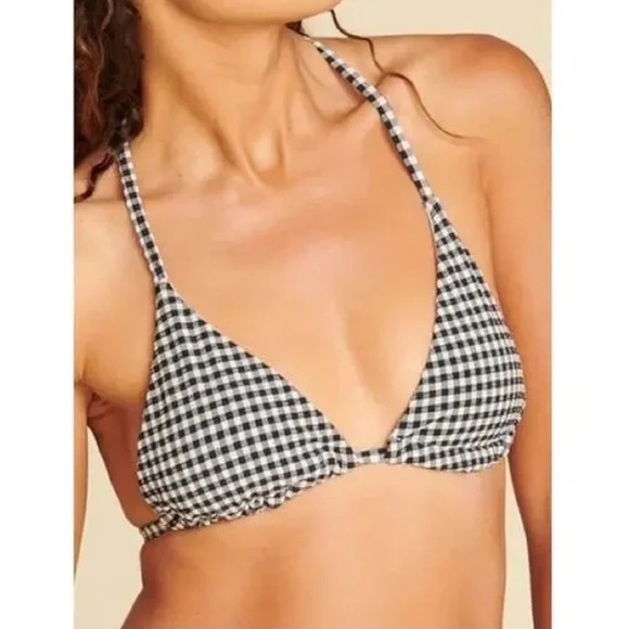 Andie Swim The String Top Black And White Gingham Bikini Size XXXL - Picture 2 of 8